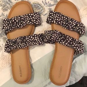 Old Navy Polka Dot (brown/white) Sandals. Size 10.